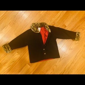 ❤️SOLD❤️ Baby Gap Girls 2T - 3T Leopard Trim Coat